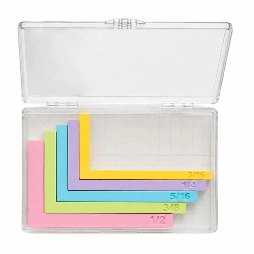 5/7pcs Color-coded Precision Alignment Rulers Paper Positioning Rulers Set Paper Crafting