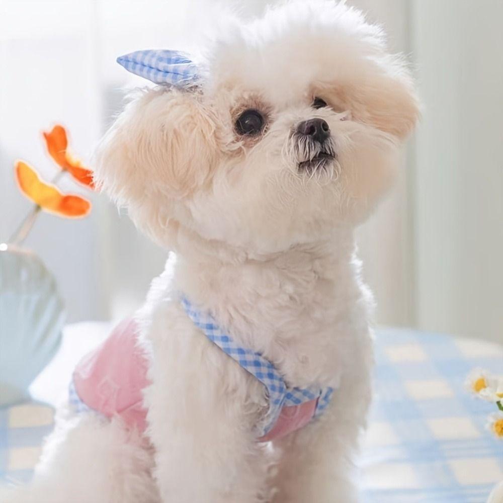 Breathable Summer Puppy Clothes Heart-shaped Print Pet Costume Sweet Cute Dog Vest  Spring Season