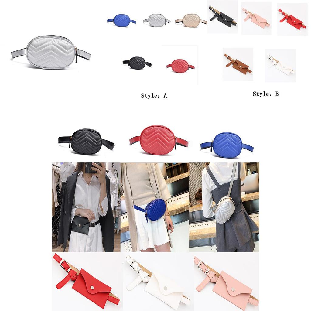 Fashion Waist Fanny Pack Women Leather Belt With Elegant Zipper Closure For Casual Use