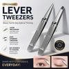 1/2Pcs V/Wide Mouth Eyebrow Plucker Stainless Steel Fine Hairs Puller  Desk Use