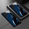 Special for Trend Sports Wind Gradual Change Splicing Samsung S25plus Glass Mobile Phone Case S23 Glass Protective Case