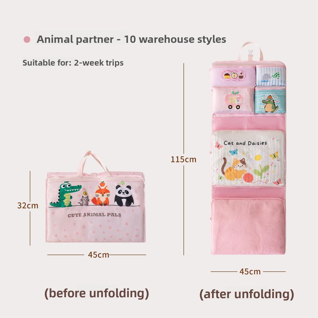 New Printed 10-in-1 Travel Storage Bag Large Capacity Portable Underwear Organizer Luggage Clothing Organizer Bag
