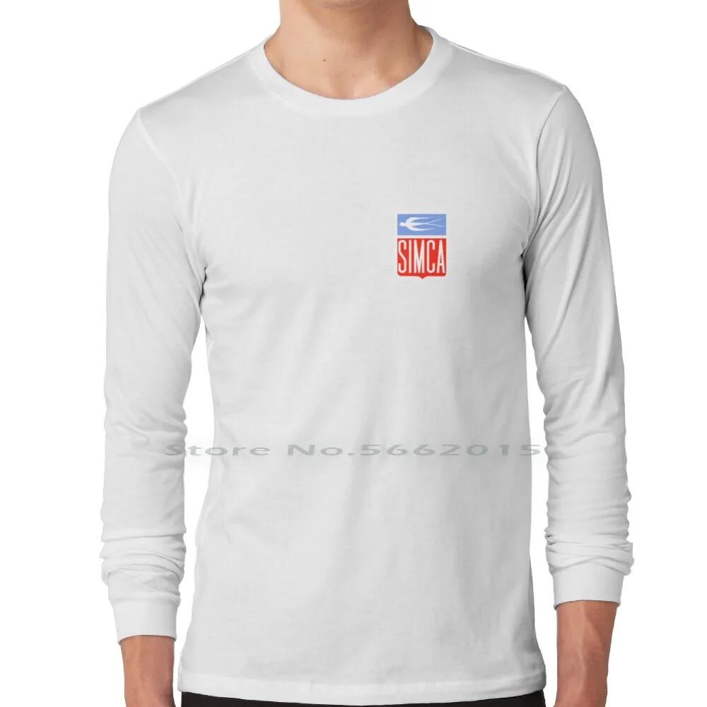 Simca-Emblem T Shirt 100% Cotton Simca Logo Emblem France Car French Classic Historic Old Europe Talbot Short Long Sleeve Tee