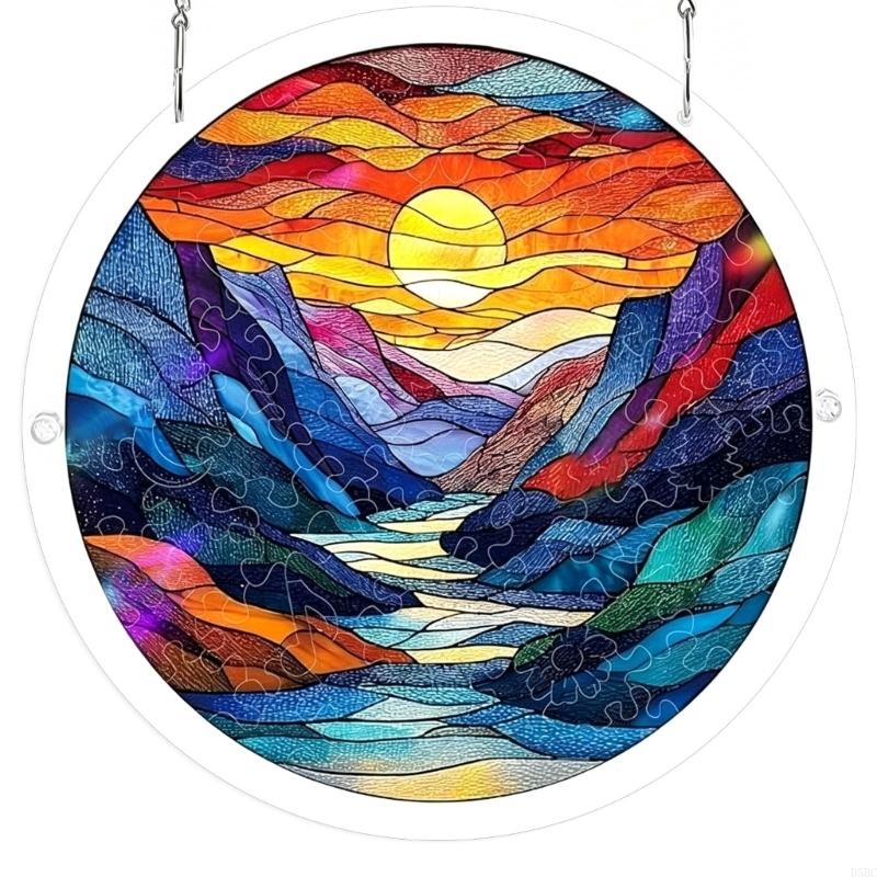 Buntglasfenster Hängendes Puzzle Sonnenfänger Heimdekorationen Acryl-Sonnenfänger