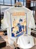 Unisex puur katoenen T-shirt Algerije Stadsgezicht Grafische T-shirts Casual Dagelijkse Streetwear Ronde Hals Korte Mouwen Top Voor Reisliefhebbers