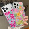 Vintage Colorful Flower Pattern Phone Case For iPhone 17 Air 16e 16 15 14 Pro Max 13 17 Pro Max Shockproof TPU Hybrid Hard PC Phone Cover