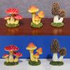 1/3Pcs/Set Simulated Mushroom Ornaments Garden Resin Flower Pots Decorated Moss Microlandscape Home Decoration Accessories