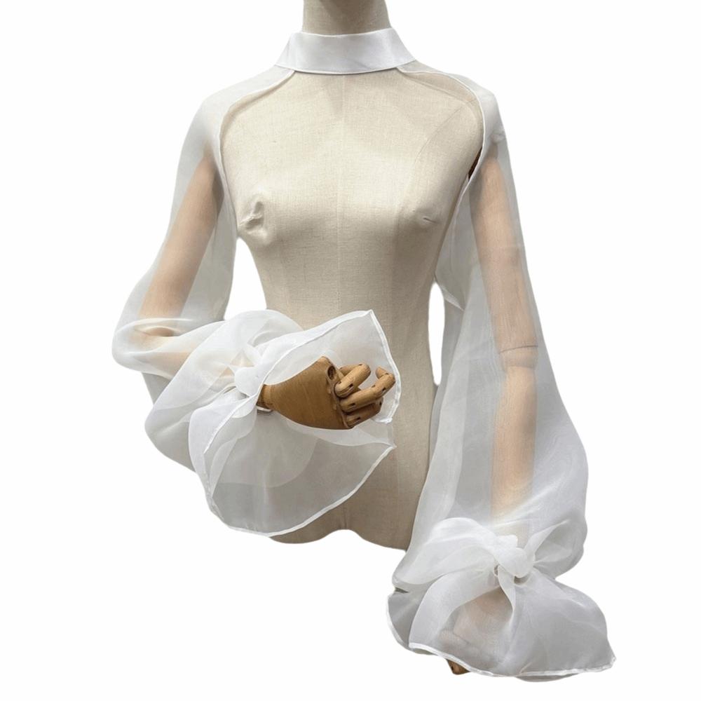 Transparent Bridal Sleeves Puffy Bride Shawl Sleeve Elegant Wedding Arm Sleeves Evening Prom