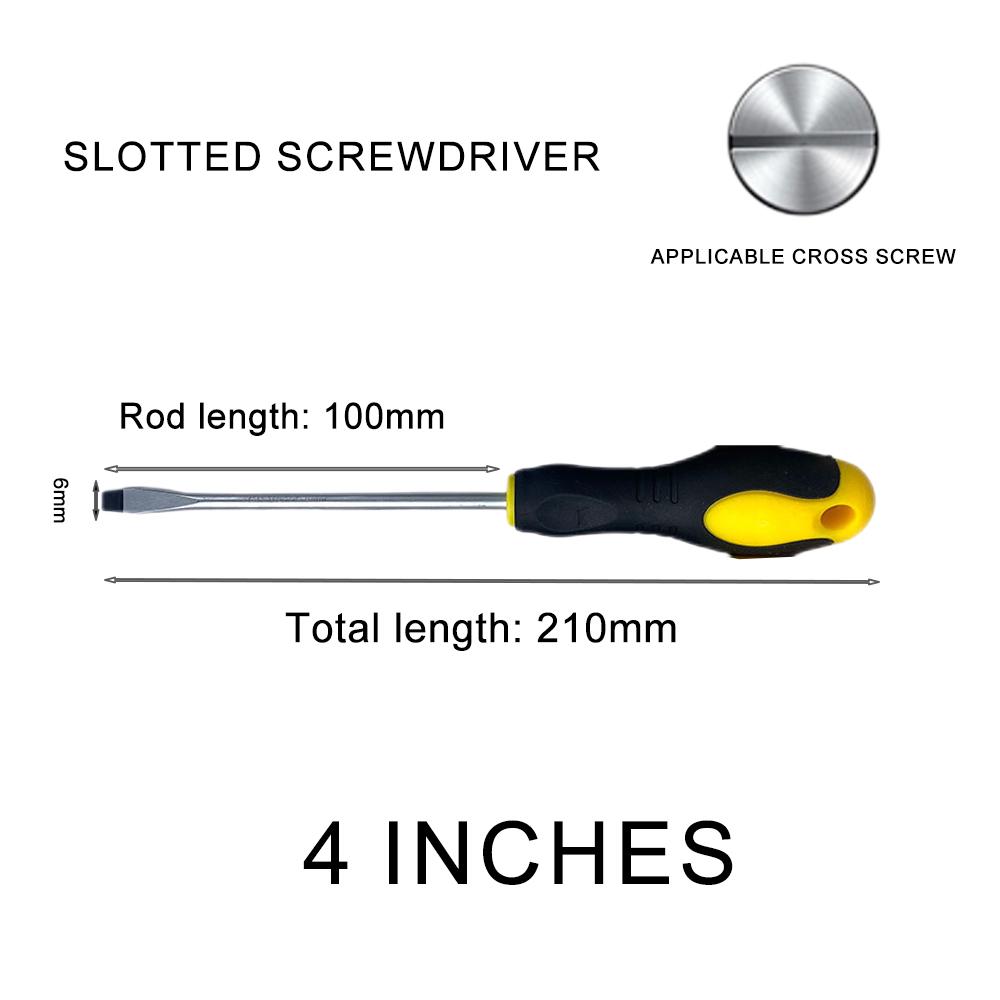 3/4/5/6/8 inch acoperit cu cauciuc mâner anti-alunecare Word Cross Strong Magnetic 45# oțel șurubelniță șurubelniță