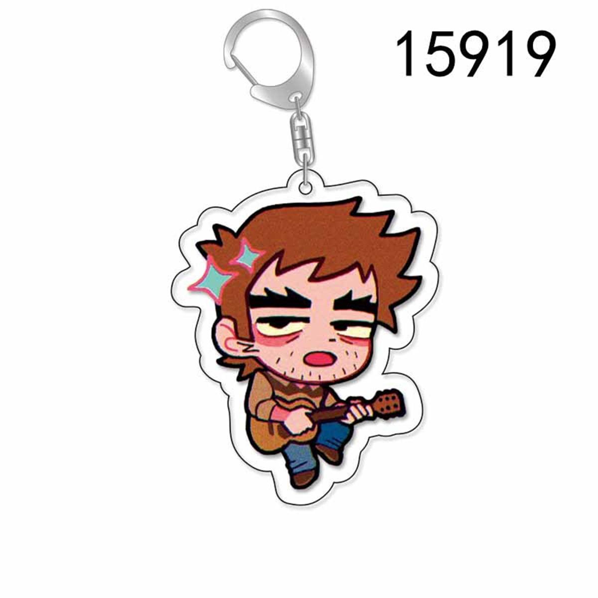 

Anime acrylic keychain -Scott Pilgrim Cute Y2K Cartoon Pendant, suitable for bags and keys, perfect gift for fans car key bag коричневый
