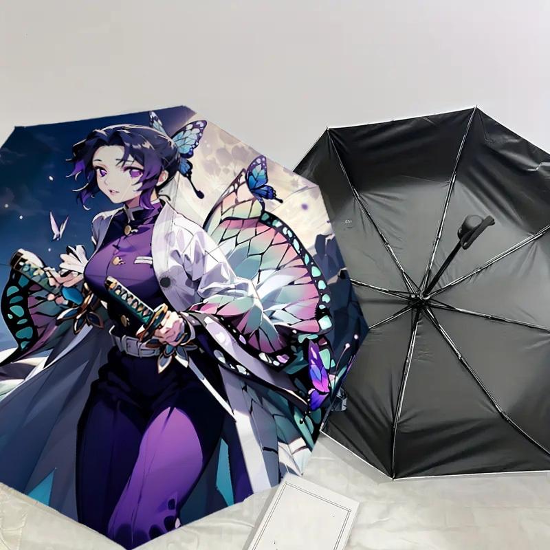 1PC Butterfly Wings Automatic Open/Close Umbrella with Windproof, 8-Rib Sturdy Canopy, Durable Ribs, Fashionable Design, 1313A