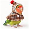 Warm Cockatiel Outing Coat Breathable Parrot Cape Cloak Winter Parrot Cloak  Tiger Skin Parrot
