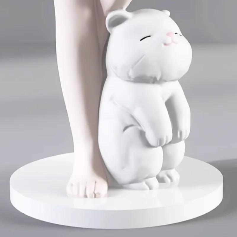 Creative Glowing Figurines Human Animal Theme Mini Statue Resin Material Craft Ornament Indoor Living Bedroom Home Decoration Cr