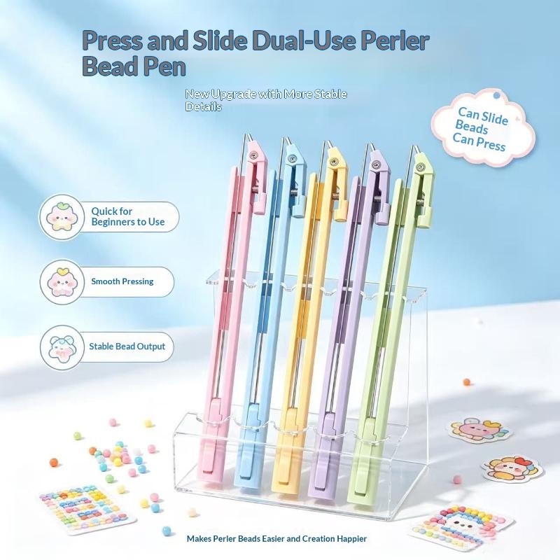 Handheld Storable Bead Pen Efficient 2.6Mm Automatic Fuse Bead Pen Jam-Free Ergonomic Bead Placement Tool Pixel Puzzle