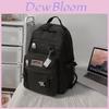 Style Student Backpack For Girls And Boys With Color Blocking Design And Letter Decor For Daily Use