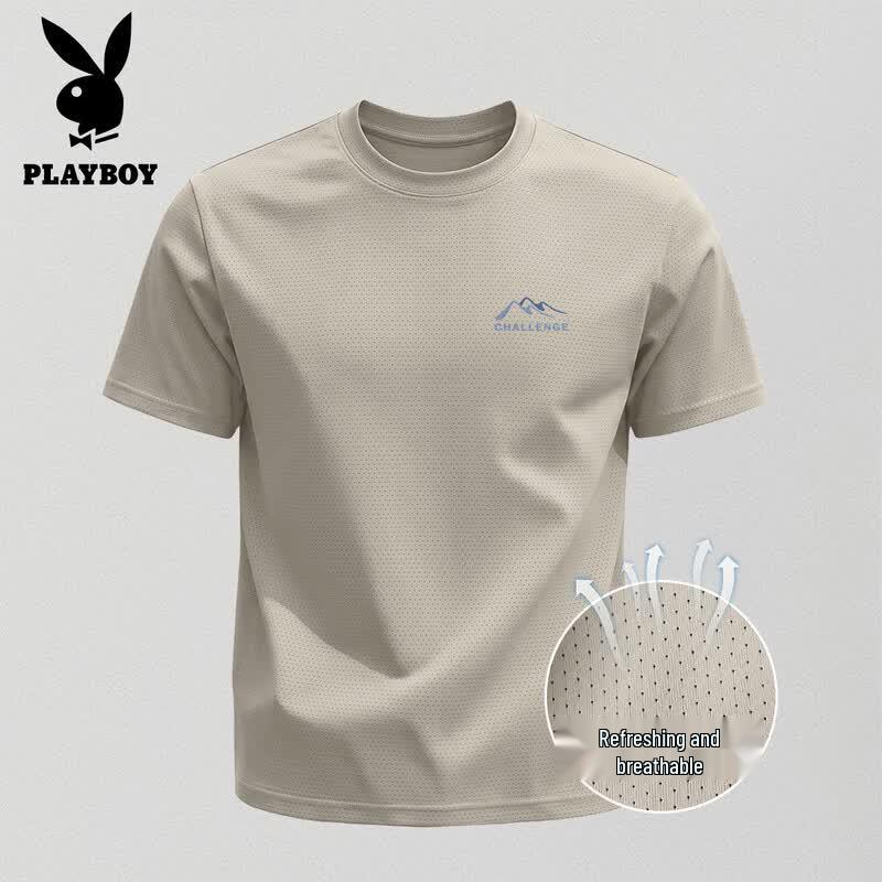 PLAYBOY Men's Ice Silk Quick-Dry T-Shirt