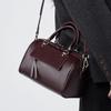 Winter Leather Poston Pillow Bag Fashion Casual Handbag Leather Single Shoulder Crossbody Bag for Women
