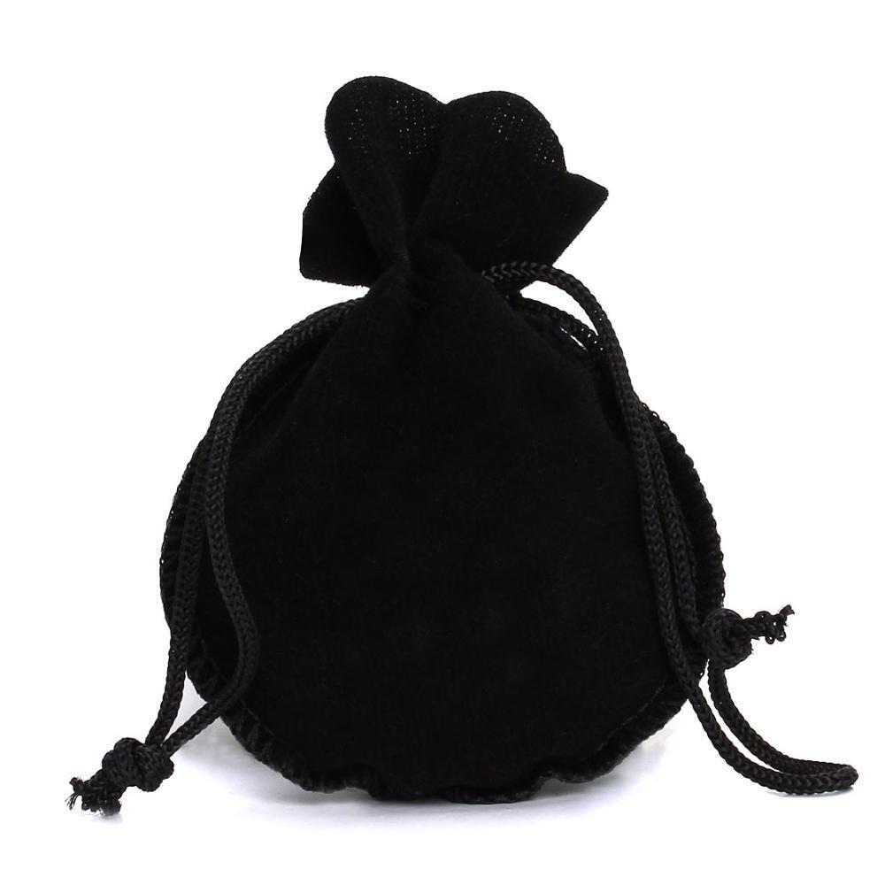 

10Pcs Lot Drawstring Velvet Calabash Pouch Jewelry Packaging Wedding Christmas Favor Bags 10pcs чорний