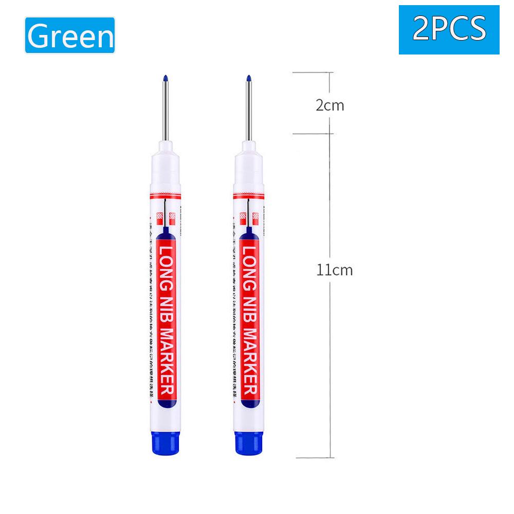 

1/2/4/6/8 шт. Длинные маркеры для ванной комнаты, деревообработки, украшения, многоцелевые маркеры с глубокими отверстиями, красные/черные/синие/зеленые чернила