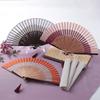 Stylish Business Fan Set with Fan Case and Handkerchief [Osaka Choseido] Women's - Kasane-goromo (Wisteria)