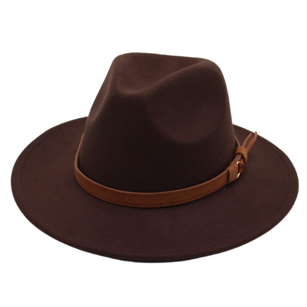 Felt Top Hat Tibetan Style Jazz Fedora Hats New Western Cowboy Hat Outdoor Riding