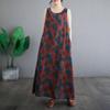 Sleeveless Plus Size Cotton Vintage Floral New In Dresses for Women Casual Loose Long Summer Dress