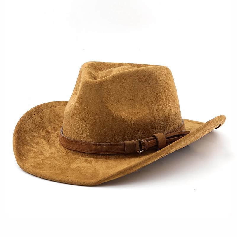 

Этнический стиль Западная ковбойская шляпа Имитация кожи Вельвет Джазовая шляпа Осень и зима Закатанный край Федора One Size хаки
