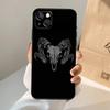 Ram Skull Skeleton Horror Phone Case For iPhone 17 Air 16 14 13 12 11 15 Pro Max 13 12 Mini 15 16 Plus 16e Cover Coque