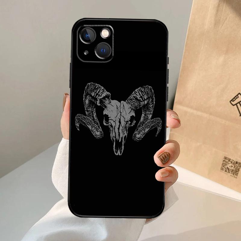 Ram Skull Skeleton Horror Phone Case For iPhone 17 Air 16 14 13 12 11 15 Pro Max 13 12 Mini 15 16 Plus 16e Cover Coque