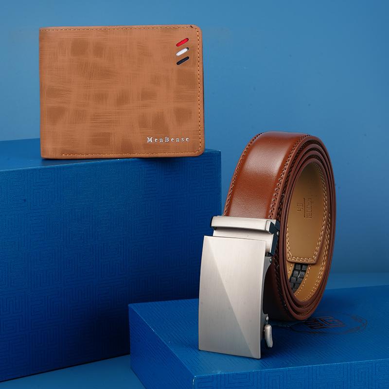 Men's Belt Wallet Gift Box Automatic Buckle Trousers Belt High End Gift Box Set Casual Gift
