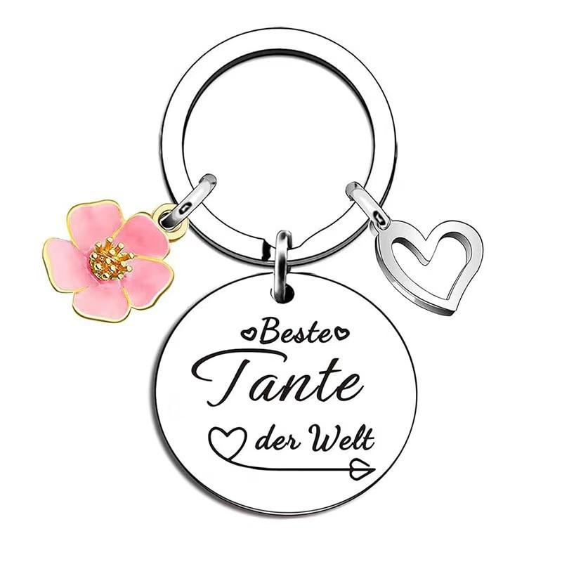 Mothers Day Gift Stainless Steel Keychain Pendant Gift Stainless Steel Keychain for Mothers Day and Fathers Day Backpack Bag Pendant