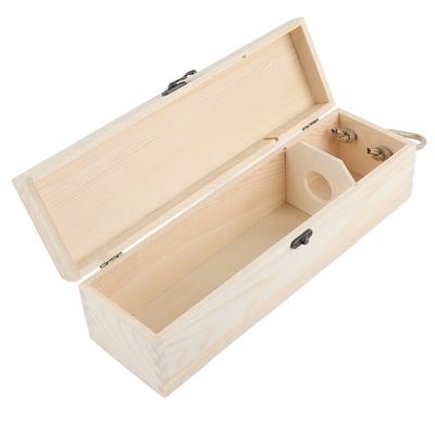 Einzelne Flasche Rotwein Box Holz Wein Verpackung Box trägt Halter Geschenk