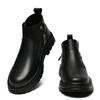 Fashion 2025 Fashionable Men's High-Quality Leather Ankle Boots With Side Zipper Buckle Design  Comfortable Outdoor Durable Casual Boots