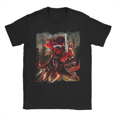 Anime Hellsing T-Shirts Herren Baumwolle Vintage T-Shirts Rundhals T-Shirt Kurzarm Kleidung Geschenkidee