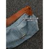IELGY Retro Large-Capacity Denim Underarm Bag French One-Shoulder Underarm Bag Niche Design Tote Bag
