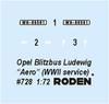Roden 1/72 Scale German Opel Provaganda Tourist Bus Aero Military Type Plastic Model Kit RE72728