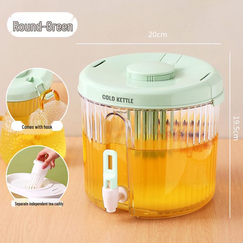 Large Capacity Cold Water Pitcher with Spigot for Juice, Tea, and Cold Drinks