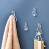 2 Pcs Transparent Cat Hooks Self-adhesive Cat Key Holder Cat Shape Wall Hook  Living Room