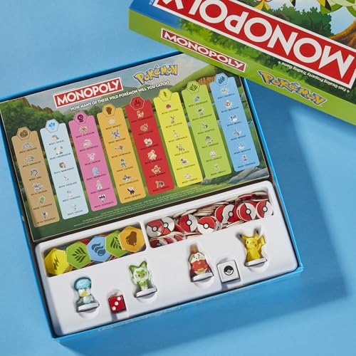Monopoly Pokémon Edition Board Game | Ages 8+ | 2-4 Players | Kids Game for Pokémon Fans | Fun Family Game | Average Play Time: 45 Minutes