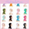 Women's Black Hijab Scarf Muslim Islamic Modal Solid Color Neck Head Under Scarf Cap