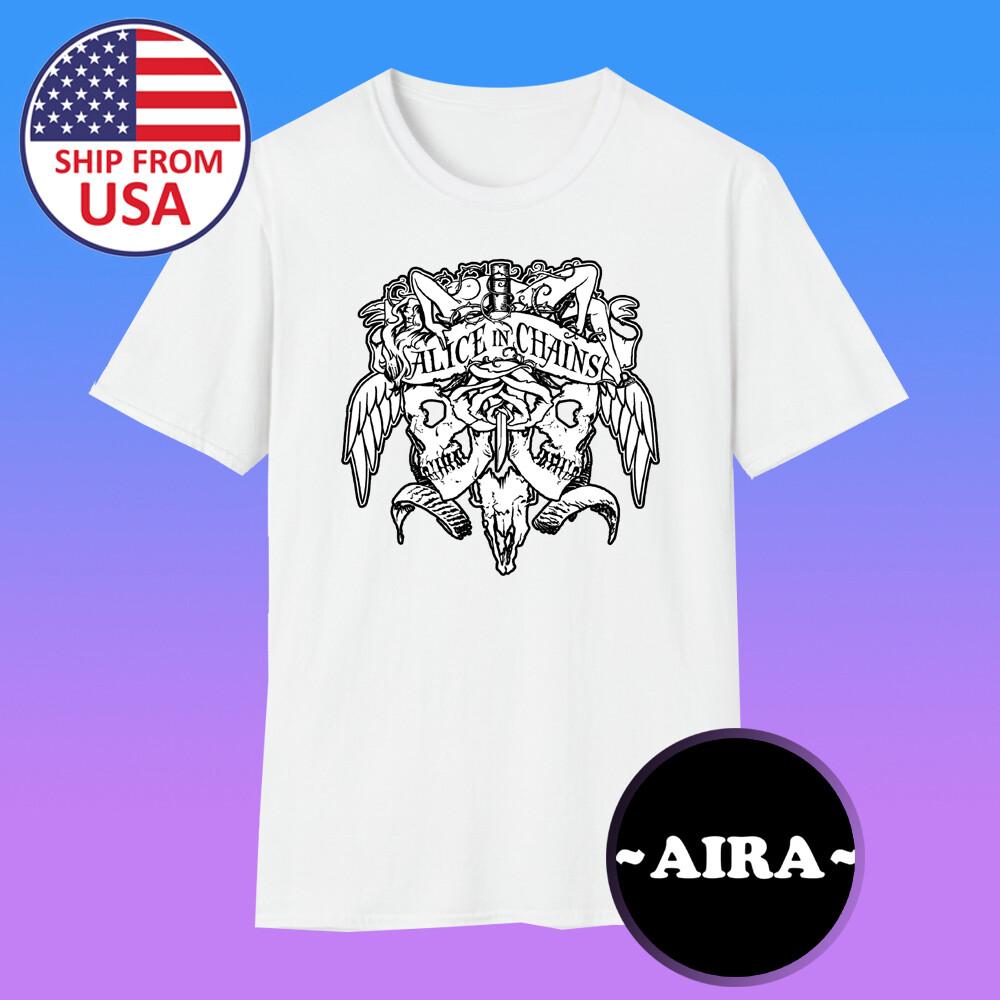 Alice in Chains Men s White Size S-5XL S