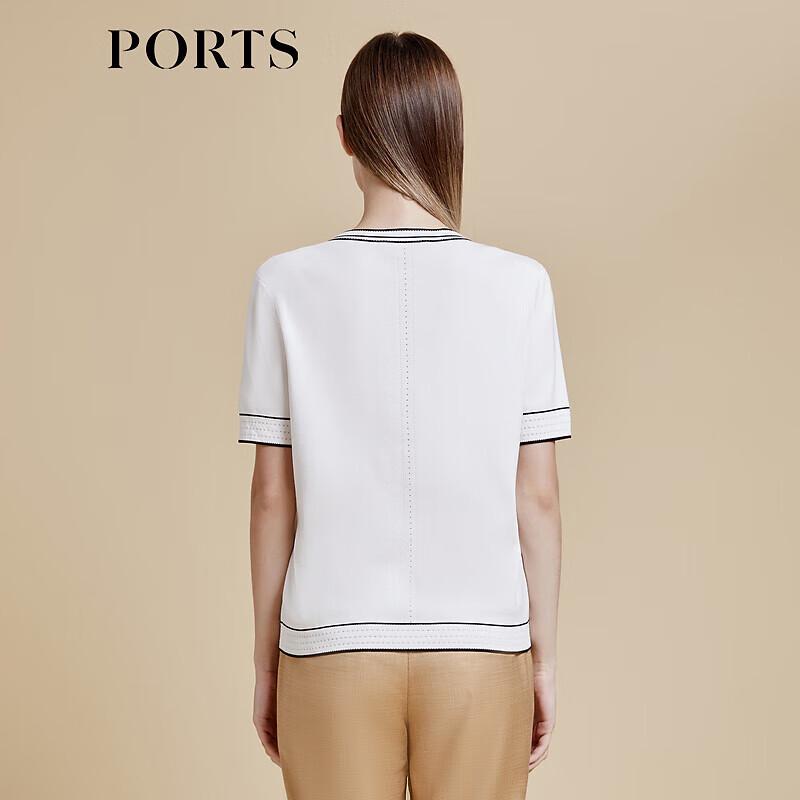 Ports Women's Color-Block Knit Short Sleeve Top