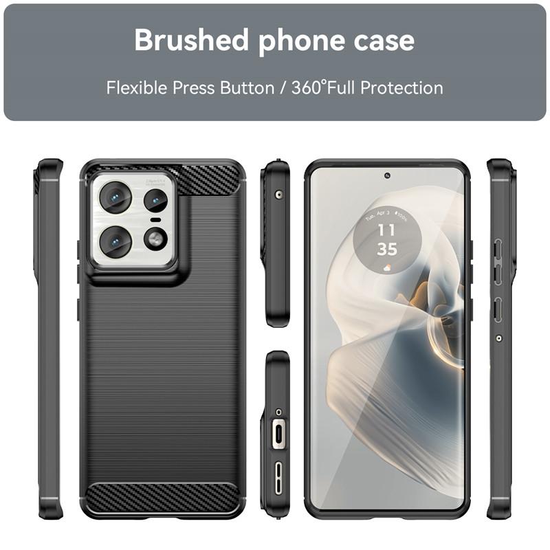 For Motorola Moto Edge 50 Pro Case For Motorola Moto Edge 50 Pro Cover Shockproof Silicone Luxury Brushed TPU Phone Back Cover
