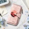 Vintage Style Sunset Pattern Long Wallet Multi Pocket Portable Daily Use Purse 