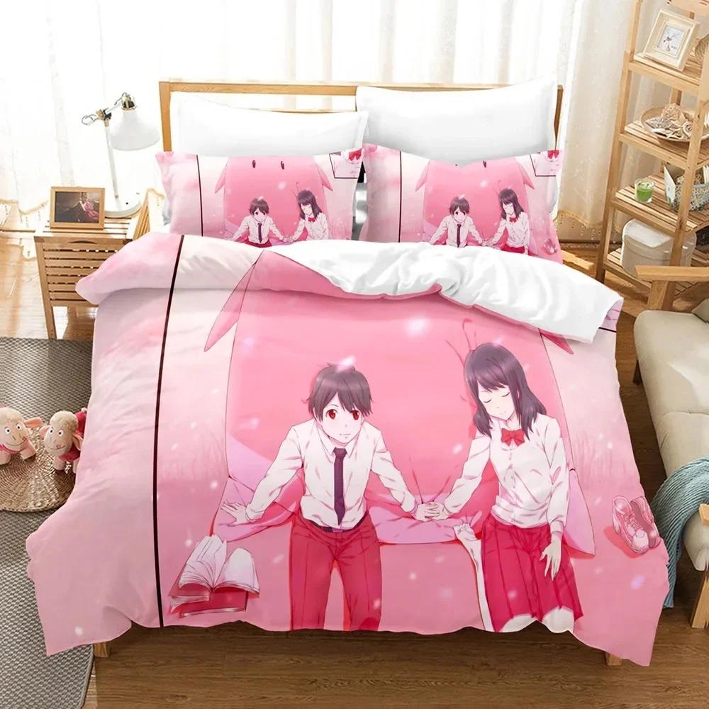 3D Anime As the Moon, So Beautiful Bedding Set,Duvet Cover Bed Set Quilt Cover Pillowcase,King Queen Twin Size Boys Girls Adults