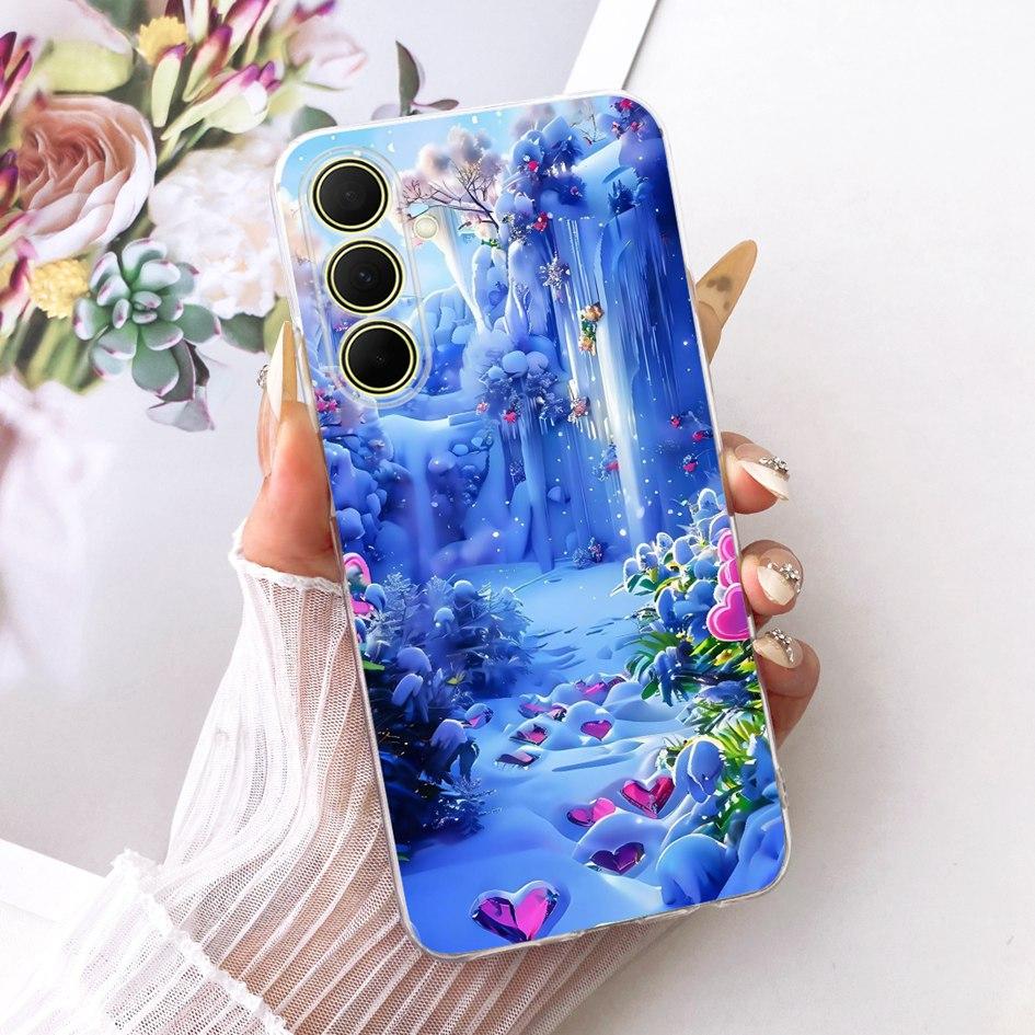 Hülle Für Samsung Galaxy A17 A37 A57 5G Cover Neue Stilvolle Blume Klare Weiche Silikon Handyhülle Für Samsung A 17 A 37 A 57 Stoßfänger