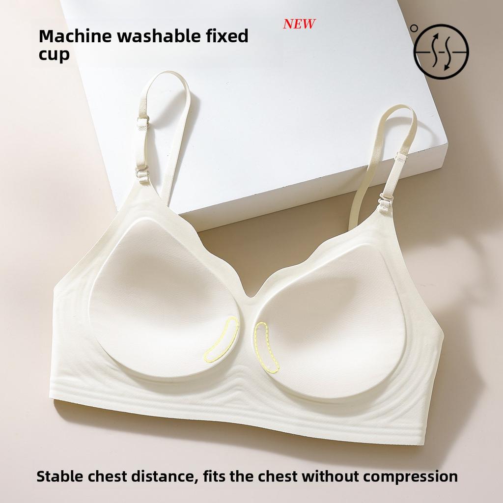 Female hang neck thin shoulder belt pull soft support to collect auxiliary breast invisible without trace beautiful back underwear