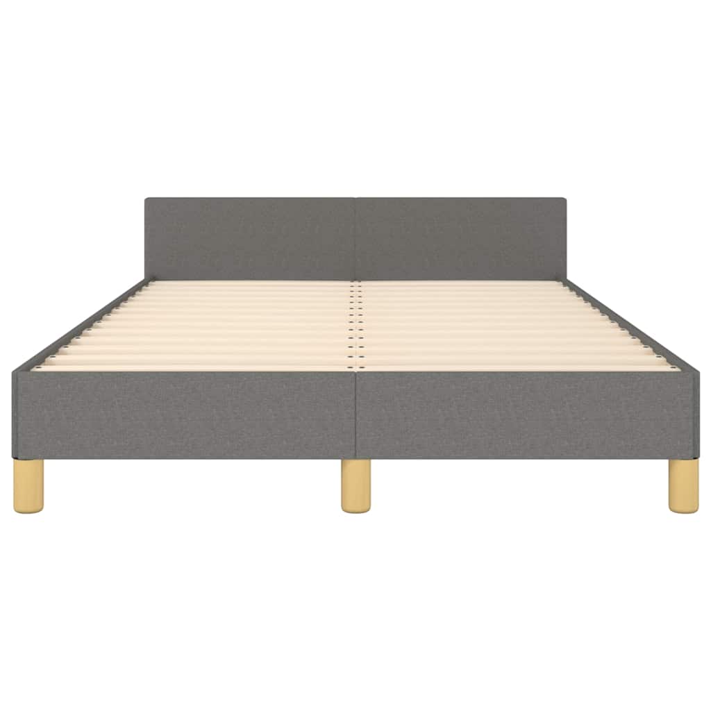 vidaXL Bettgestell ohne Matratze Dunkelgrau 120x200 cm Stoff