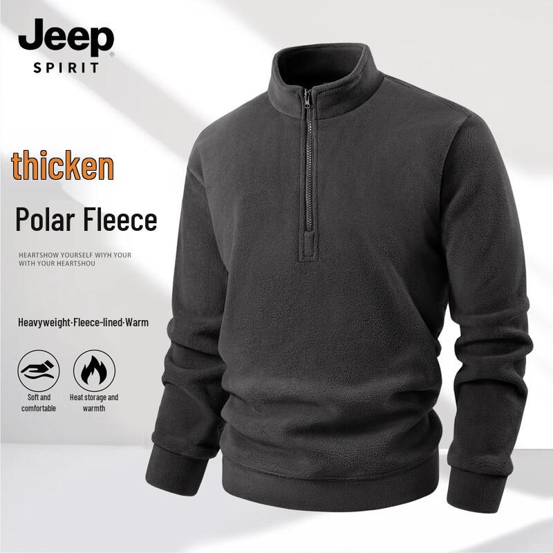 

JEEP SPIRIT Men s 2025 Fleece Lined Pullover Hoodie L