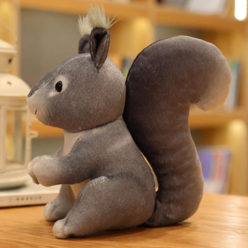 Soft Unique Lifelike Squirrel Plush Toys Simulation Squirrel Stuffed Toy Dolls Wild Animals Doll Children Kids Birthday Gifts